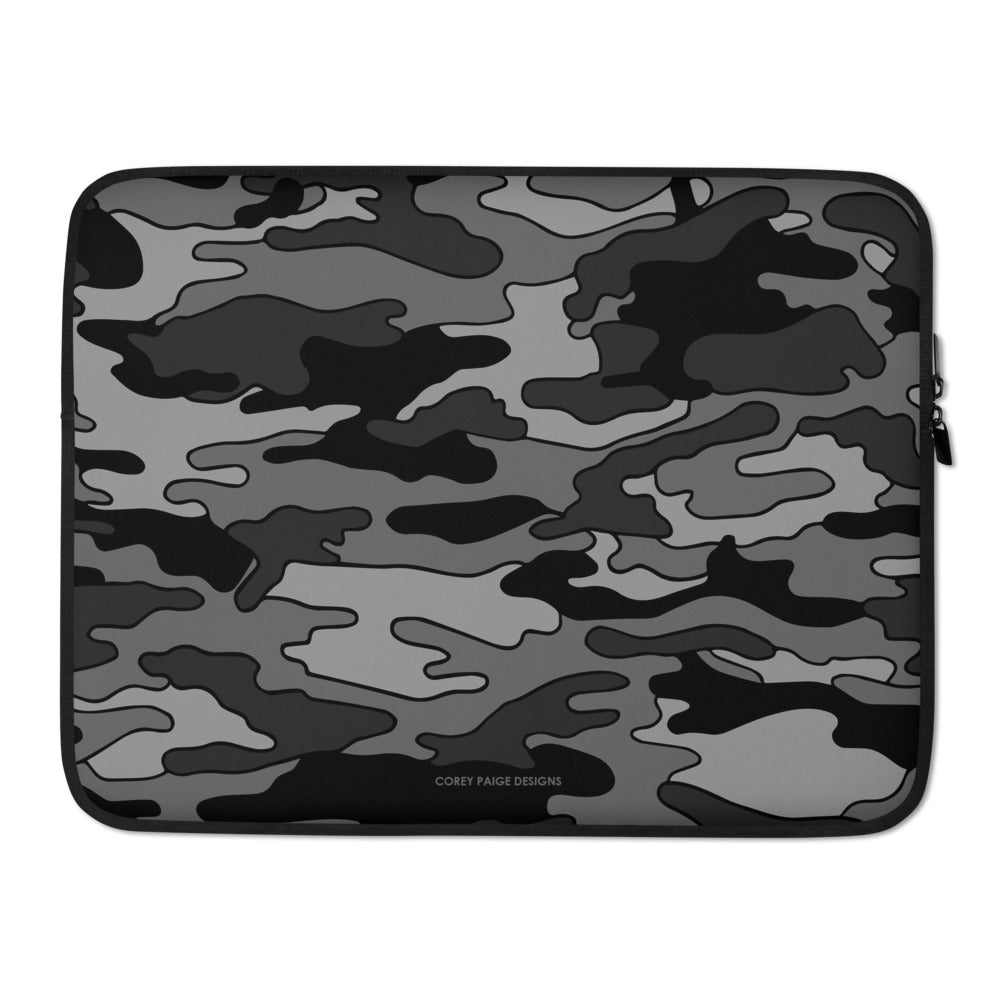 Gray & Black Camo Laptop Sleeve