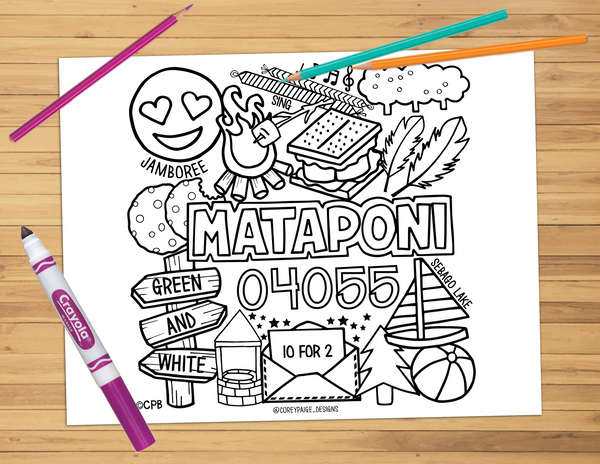 Camp Mataponi Coloring Sheet