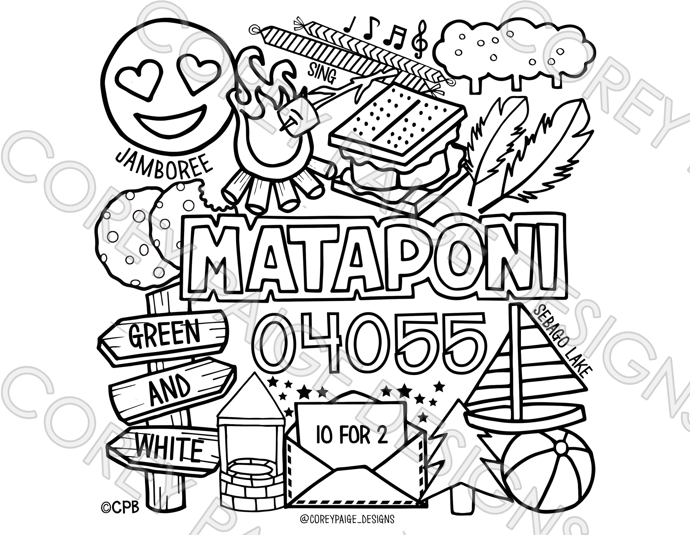 Camp Mataponi Coloring Sheet