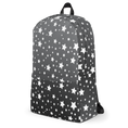 Load image into Gallery viewer, White Stars Gray Ombre Backpack
