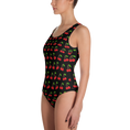 Load image into Gallery viewer, Cherries on Black One-Piece
