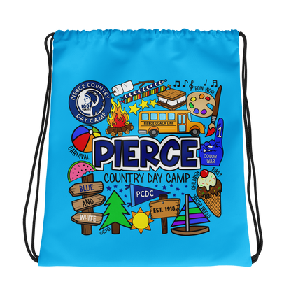 Pierce Day Camp Collage Drawstring Bag
