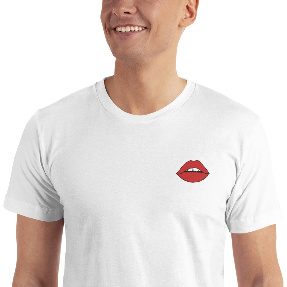 Lips Embroidered T-Shirt