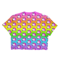 Load image into Gallery viewer, Unicorn Rainbow Ombre Cropped T-Shirt
