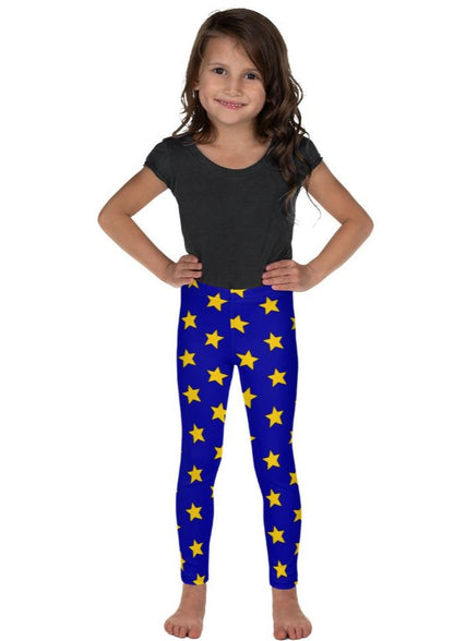 Yellow All Star Blue Kid's Leggings