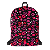 Lips & Stars Black Backpack