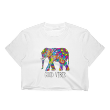 Good Vibes Elephant T-Shirt Crop Top