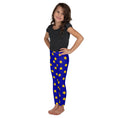 Load image into Gallery viewer, Yellow All Star Blue Kid's Leggings
