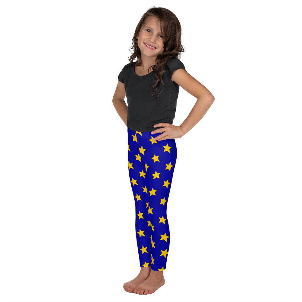 Yellow All Star Blue Kid's Leggings