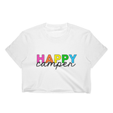 Happy Camper Rainbow T-Shirt Crop Top