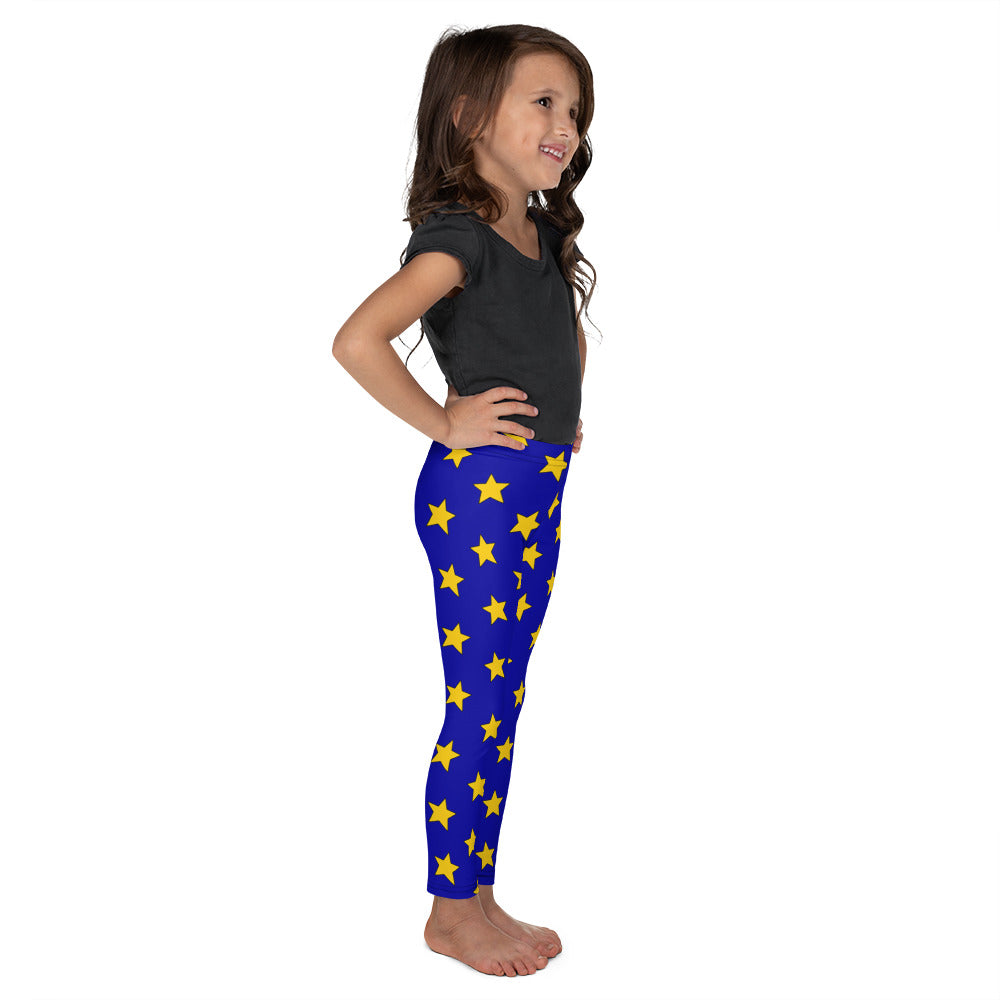 Yellow All Star Blue Kid's Leggings