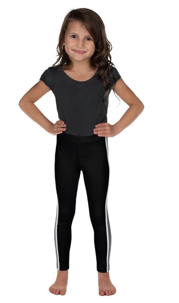 Gray Ombre Side Stripe Kid's Leggings