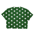 Load image into Gallery viewer, White Stars on Dark Green Cropped T-Shirt
