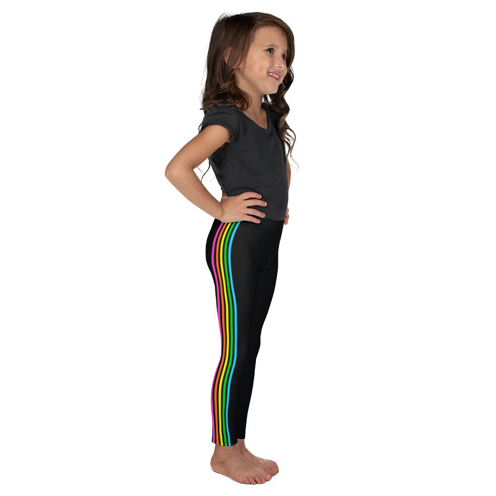 Rainbow Side Striped Kid's Leggings