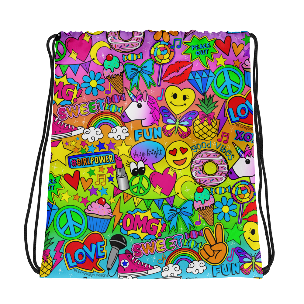 Glamour & Glitter Drawstring Bag
