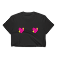 Load image into Gallery viewer, Double Sparkle Heart Cropped T-Shirt
