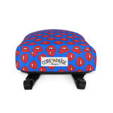 Lips on Blue Backpack