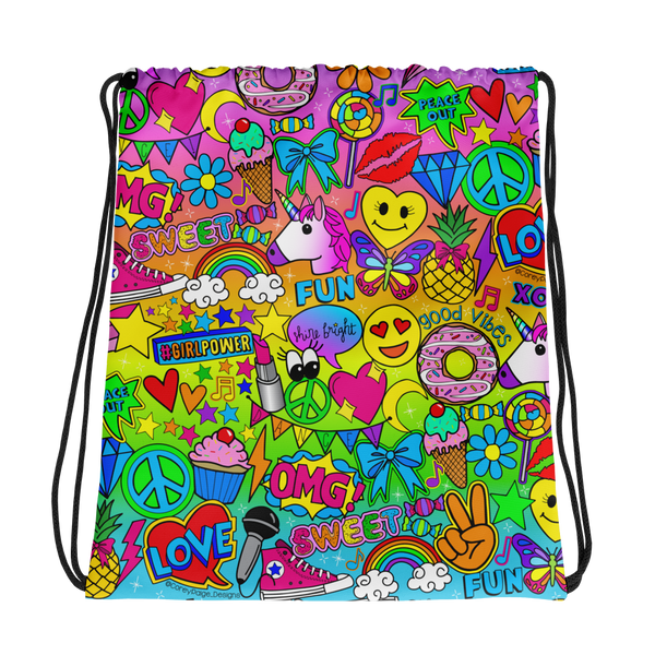Glamour & Glitter Drawstring Bag
