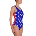 Load image into Gallery viewer, Red & Blue Split Stars One-Piece
