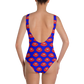 Red Lips on Blue One-Piece
