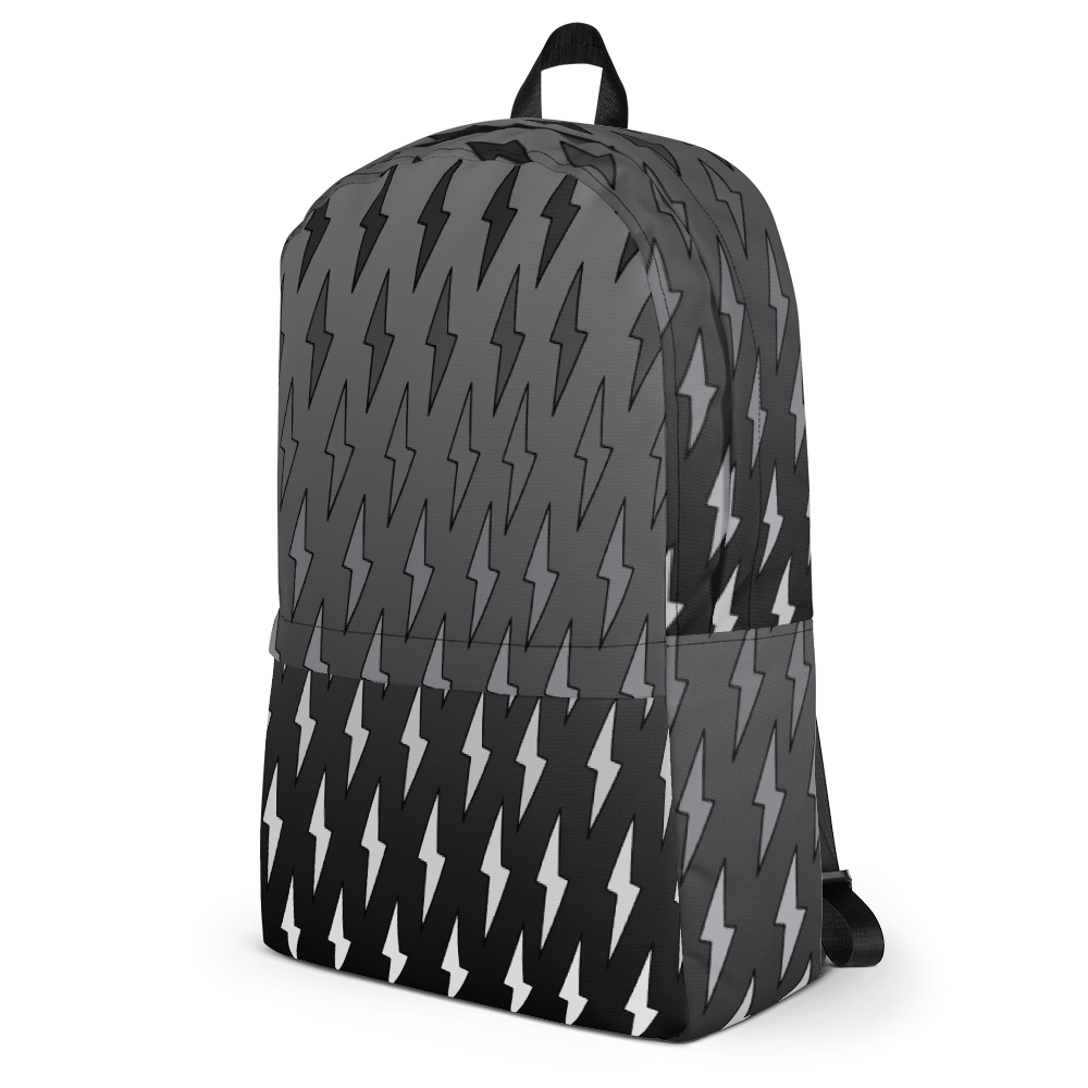 Gray Ombre Lightning Bolts Backpack
