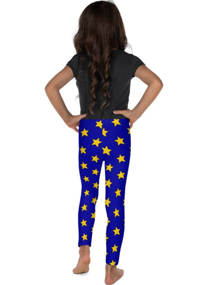 Yellow All Star Blue Kid's Leggings