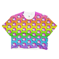 Load image into Gallery viewer, Unicorn Rainbow Ombre Cropped T-Shirt
