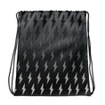 Load image into Gallery viewer, Gray Ombre Lightning Bolts Drawstring bag
