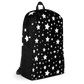 White Stars on Black Backpack