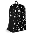 Load image into Gallery viewer, White Stars on Black Backpack
