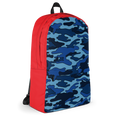 Load image into Gallery viewer, Navy Camo with Red Backpack
