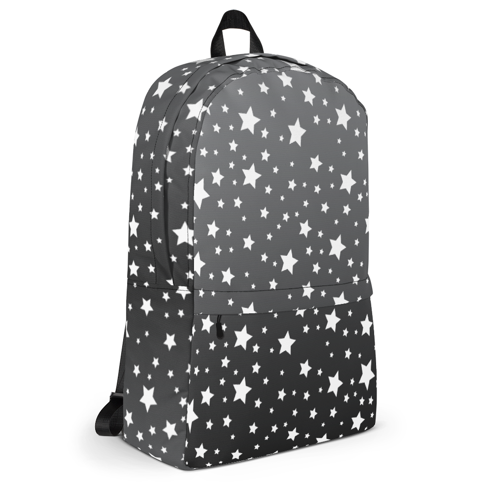 White Stars Gray Ombre Backpack