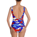 Load image into Gallery viewer, Red, White & Blue Camo One-Piece
