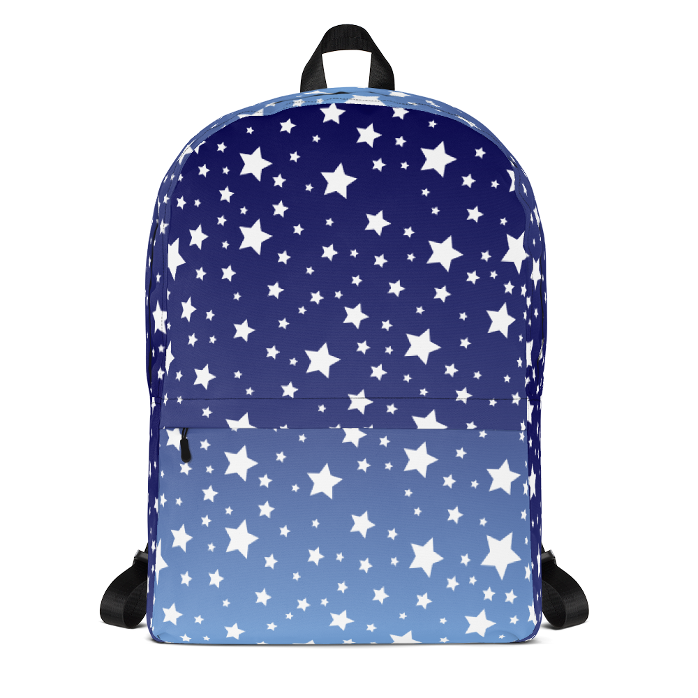 White Stars Blue Ombre Backpack