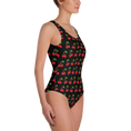 Load image into Gallery viewer, Cherries on Black One-Piece
