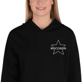 Wisconsin Star Outline Crop Hoodie