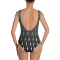 Load image into Gallery viewer, Gray Ombre Lightning Bolts One-Piece
