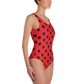 Black All-Star on Red One-Piece