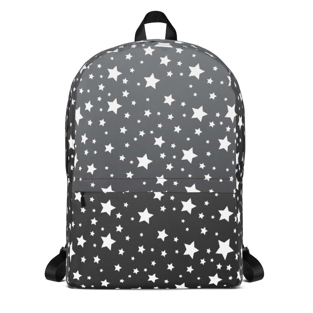 White Stars Gray Ombre Backpack