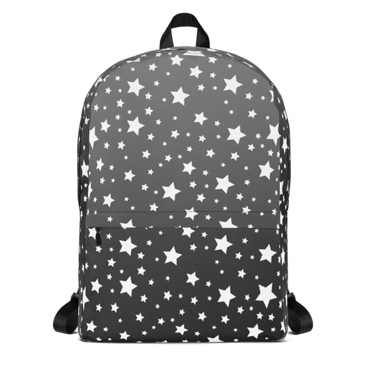 White Stars Gray Ombre Backpack