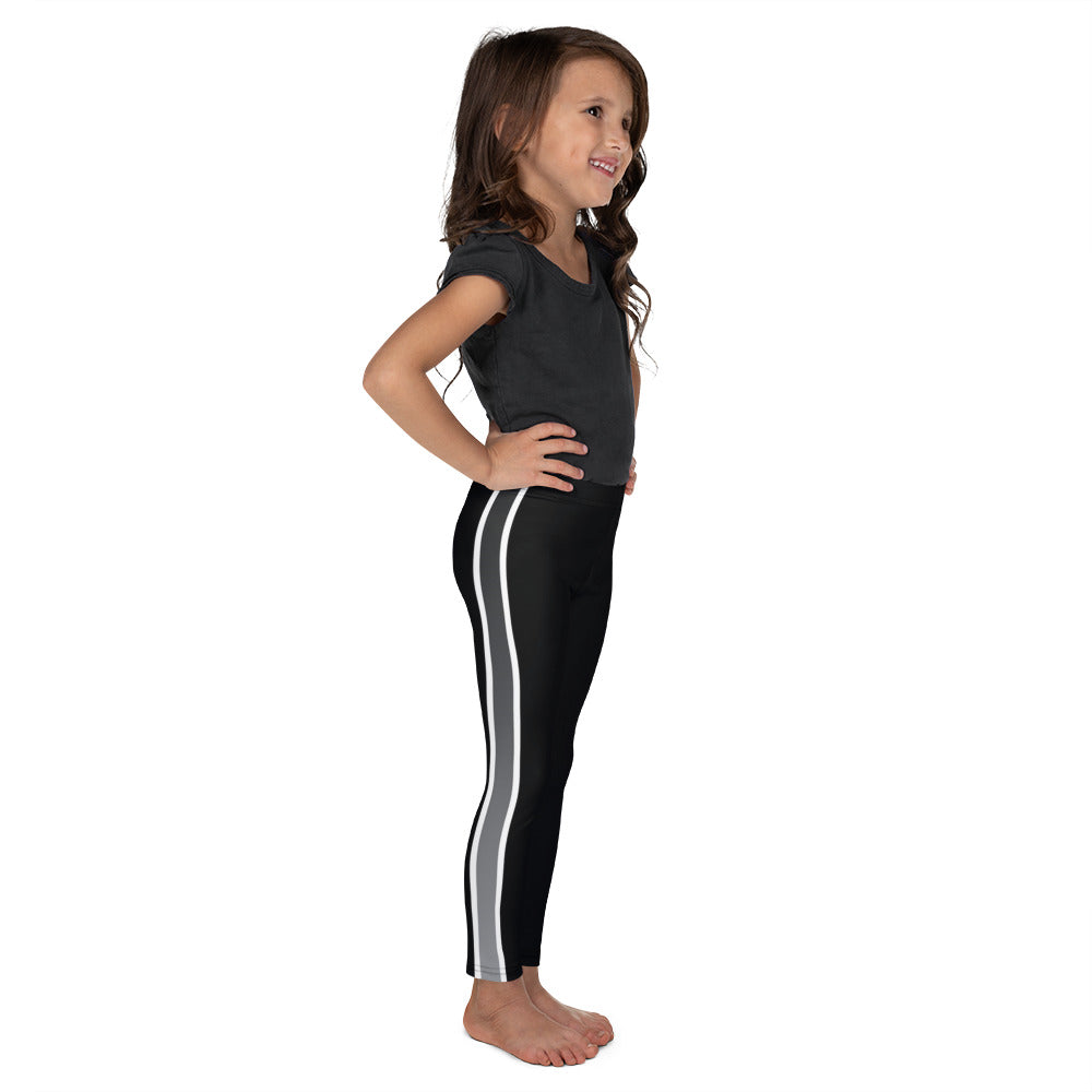 Gray Ombre Side Stripe Kid's Leggings