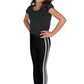 Gray Ombre Side Stripe Kid's Leggings