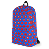 Lips on Blue Backpack