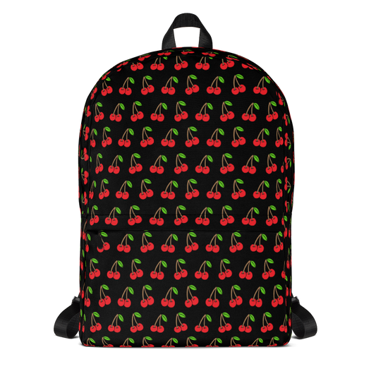 Cherries Black Backpack