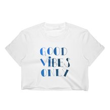 Good Vibes Only Blue Ombre T-Shirt Crop Top