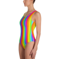Load image into Gallery viewer, Rainbow Thin Striped One-Piece

