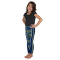 Load image into Gallery viewer, Olive & Navy Scoop Stripe Kid's Leggings
