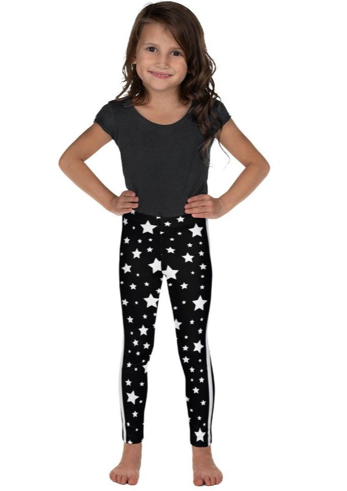 Black & White Stars & Stripes Kid's Leggings