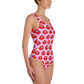 Red Lips on Pink One-Piece