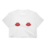 Double Red Lips Cropped T-Shirt